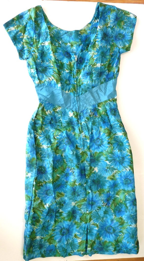 Turquoise floral designer silk drinted 10 printed… - image 3