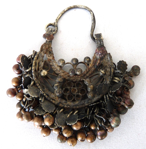 one Antique Middle Eastern Tribal Silver Afghan K… - image 1