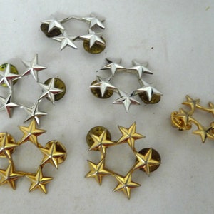6 USMC Marine star pins uniform vintage