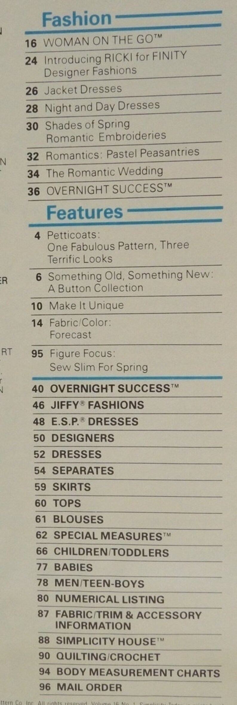 Simplicity Today Sewing Pattern Magazine Spring 1982 Vintage - Etsy