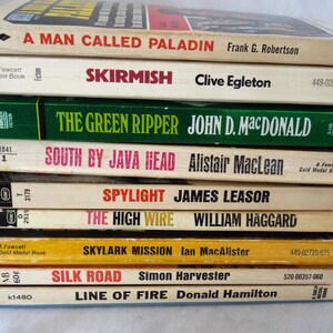 9 mystery & spy vintage paperback books