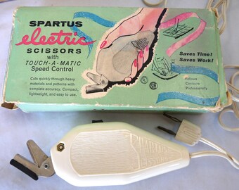 ciseaux électriques Spartus vintage couture artisanat