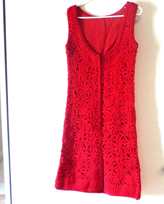 Cameo Evening Fashion red floral lace designer dr… - image 8