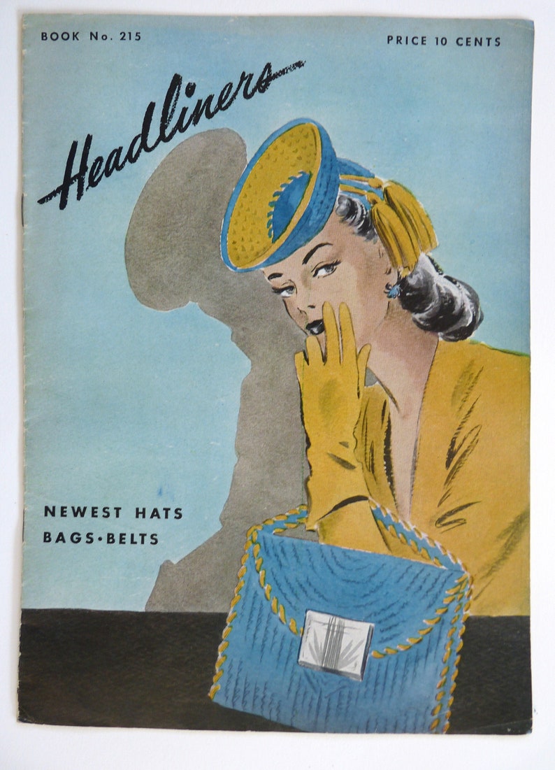 Headliners Newest Hats Bags Belts Vintage Crochet Pattern Book Etsy