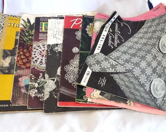 9 Vintage crochet pattern books