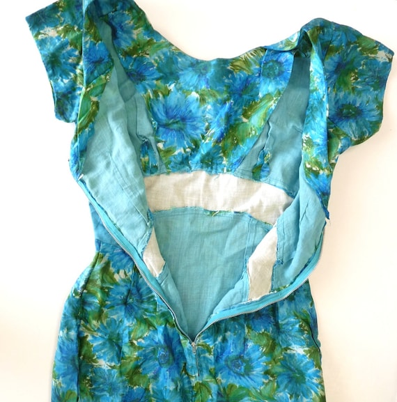 Turquoise floral designer silk drinted 10 printed… - image 4