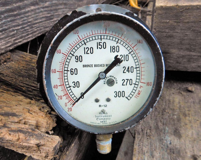 Vintage Steampunk Pressure Gauge Geekery Assemblage Art - Etsy