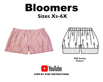 Adult Bloomer Shorts Sewing Pattern PDF Digital Pattern