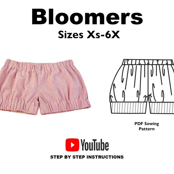 Adult Bloomer Shorts Sewing Pattern PDF Digital Pattern