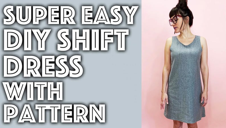 Shift dress with pockets sewing pattern PDF instant download SUPER easy beginner pattern XS-6X image 7