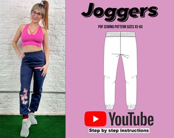 PDF Jogger Sewing Pattern Instant Download Sizes XS-6X