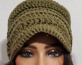 Olive Green Cowl Scarf and Hat  - Neckwarmer and Hat set - Scarf- Cowl- matching hat- MultiScarf - Custom Colors Available