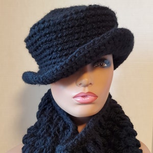 Crochet Hat Set with matching scarf Hat Set Crochet Cap Custom colors available image 5