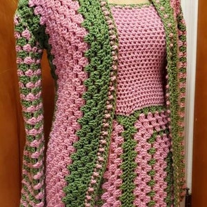 pink and green sweater dress dolls-rock