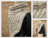 Futuristic Katniss the Huntress inspired Cowl / Shawl -  Scarf Sweater Shawl - -- Made to order- 2 weeks to complete