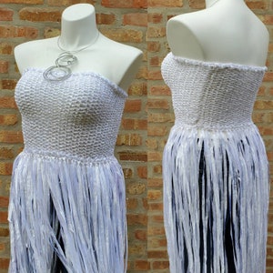 Fringed Tank Top - Croptop   boho -  halter  - bralette  - crochet handmade  - festival Tank Top - beach