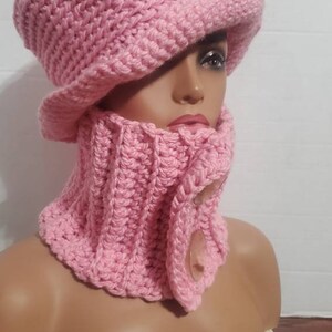 Crochet Hat Set with matching scarf Hat Set Crochet Cap Custom colors available image 8