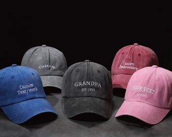 Personalized Grandpa Cap, Custom Baseball Hat, Gifts for him/her, Gift for him