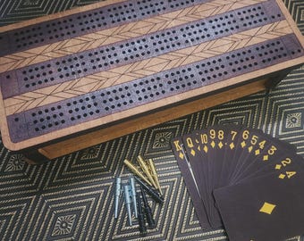 The HERITAGE CRIBBAGE GAME Set, The Navarri Game Collection, Coffee Table Games, Luxury Board