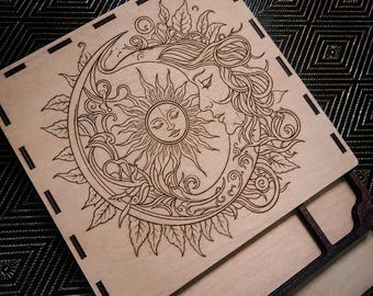 BEAD Organizer, 3 Drawers, Mother Moon Celestial Design, FREE PERSONALIZATION