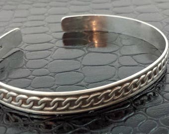 Donovan Celtic Style Sterling Silver Classic Cuff Bracelet