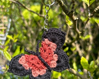Crochet Butterfly Keychain / Keyring