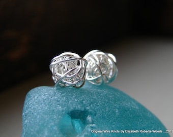 Sterling Silver Studs Knot Earrings Love Knots Ready to Ship Love Knot earrings