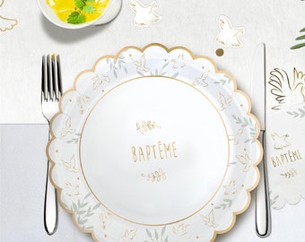 Pack 6 Assiettes Baptême