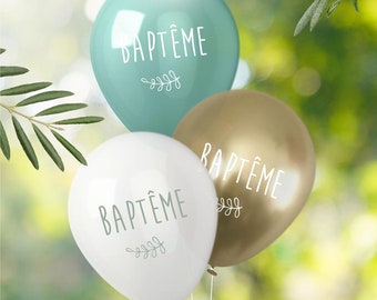 Sachet 8 Ballons Baptême