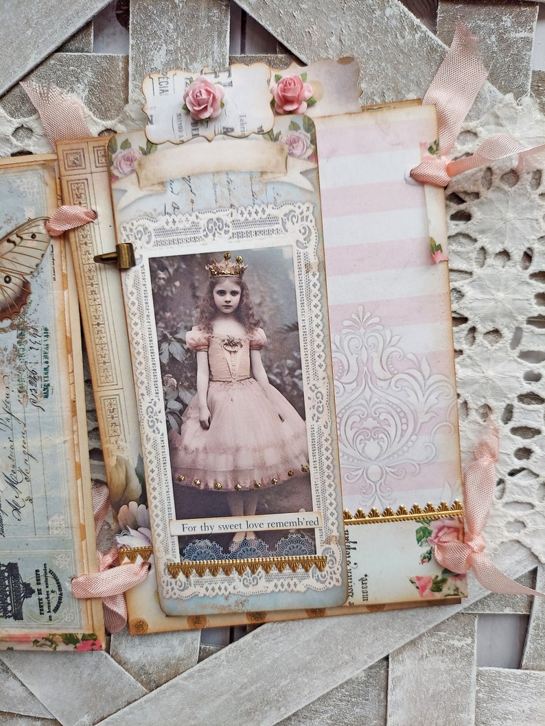 handmade junk journal handmade tag book one of a kind image 7