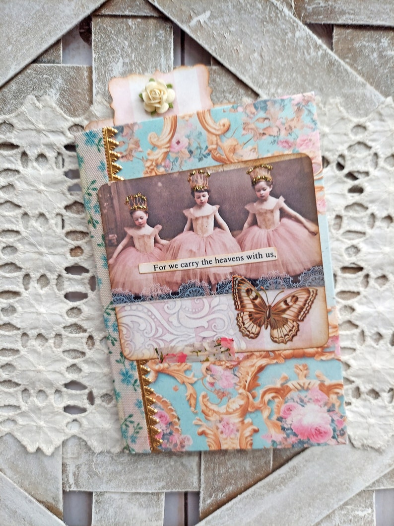 handmade junk journal handmade tag book one of a kind image 9