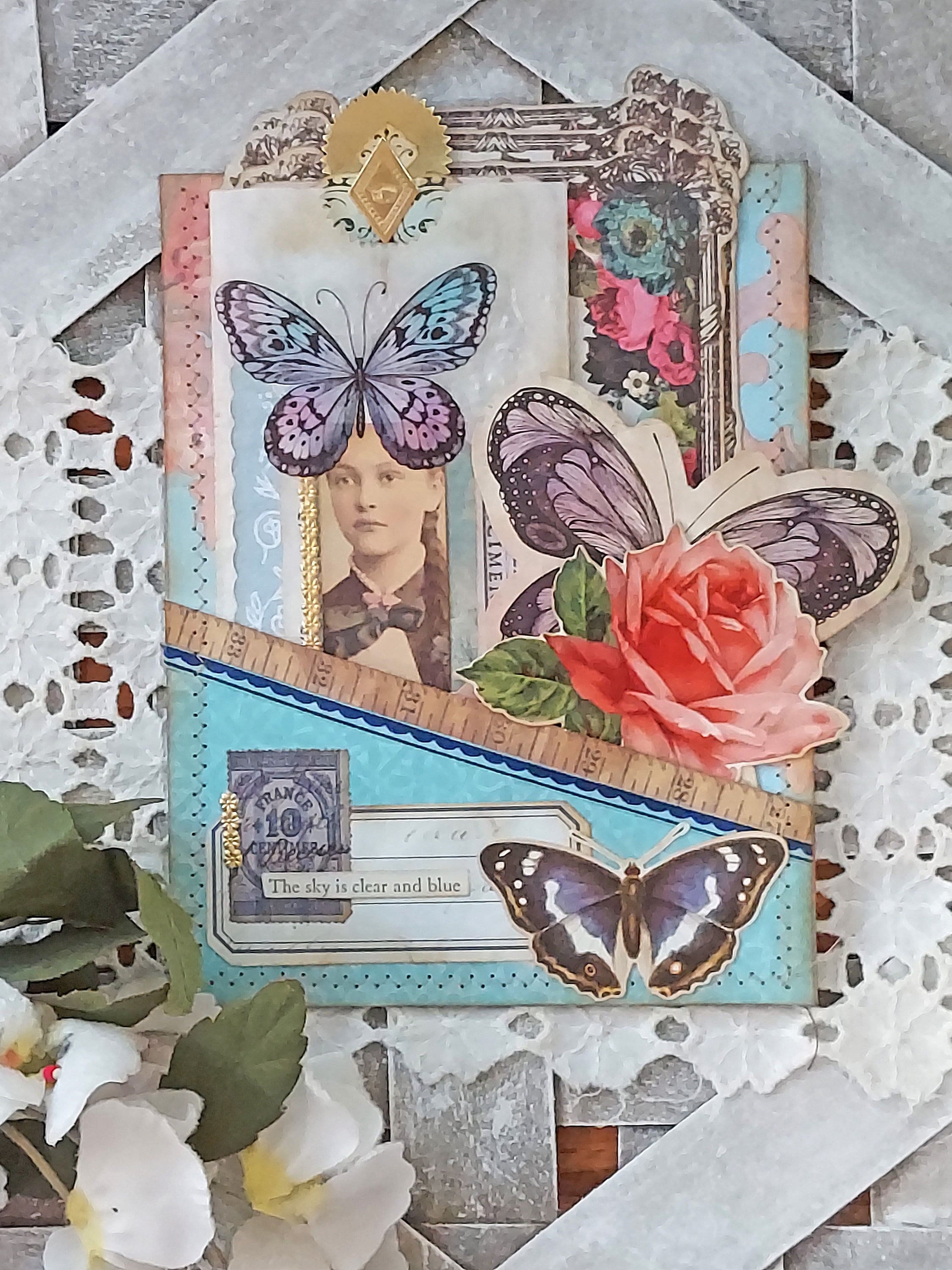 Handmade Junk Journal Tags and Tucks - Vintage and New Bits - One of a ...