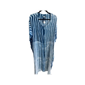 Hand Shibori Dyed Caftan/Coverup Dress