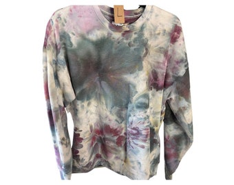 Hand Ice Dyed Crewneck Sweatshirt - L