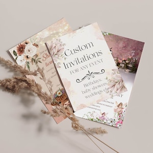 Custom Invitation Design: Birthday, Shower, Wedding (Digital Download)