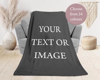 Personalized Fleece Blanket: Custom Photo, Name, or Logo Throw