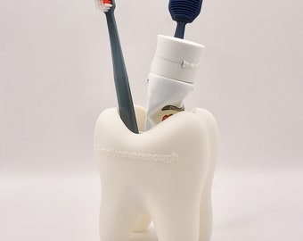 Tooth-Shaped Toothbrush Holder | Toothpaste | Bathroom Organiser, Bathroom Accessories, Bathroom Decor