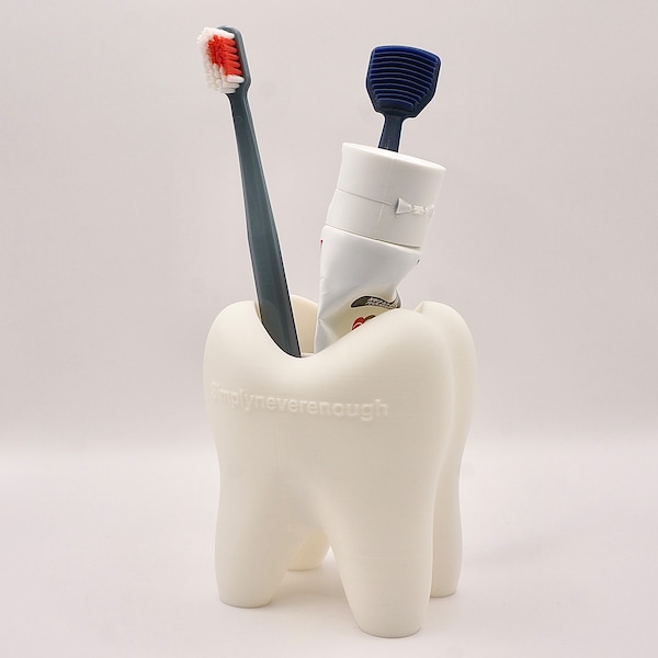 Tooth-Shaped Toothbrush Holder | Toothpaste | Bathroom Organiser, Bathroom Accessories, Bathroom Decor