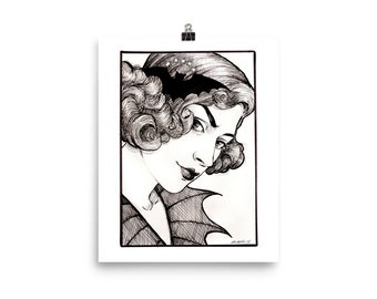Batty By Amy Abshier Open Edition Print Poster