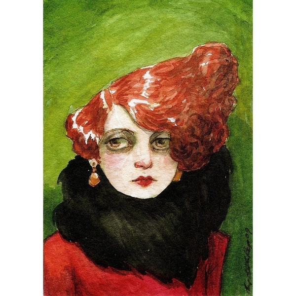 Ms Grimm -- ACEO Limited Edition Print by Amy Abshier Reyes 30/30 LAST ONE