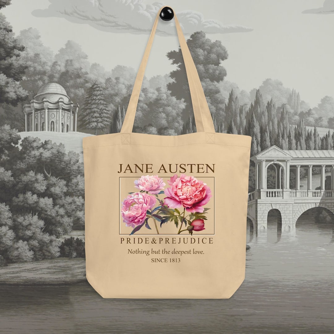 Pride and Prejudice Tote Jane Austen Gift, Bookish Tote Bag