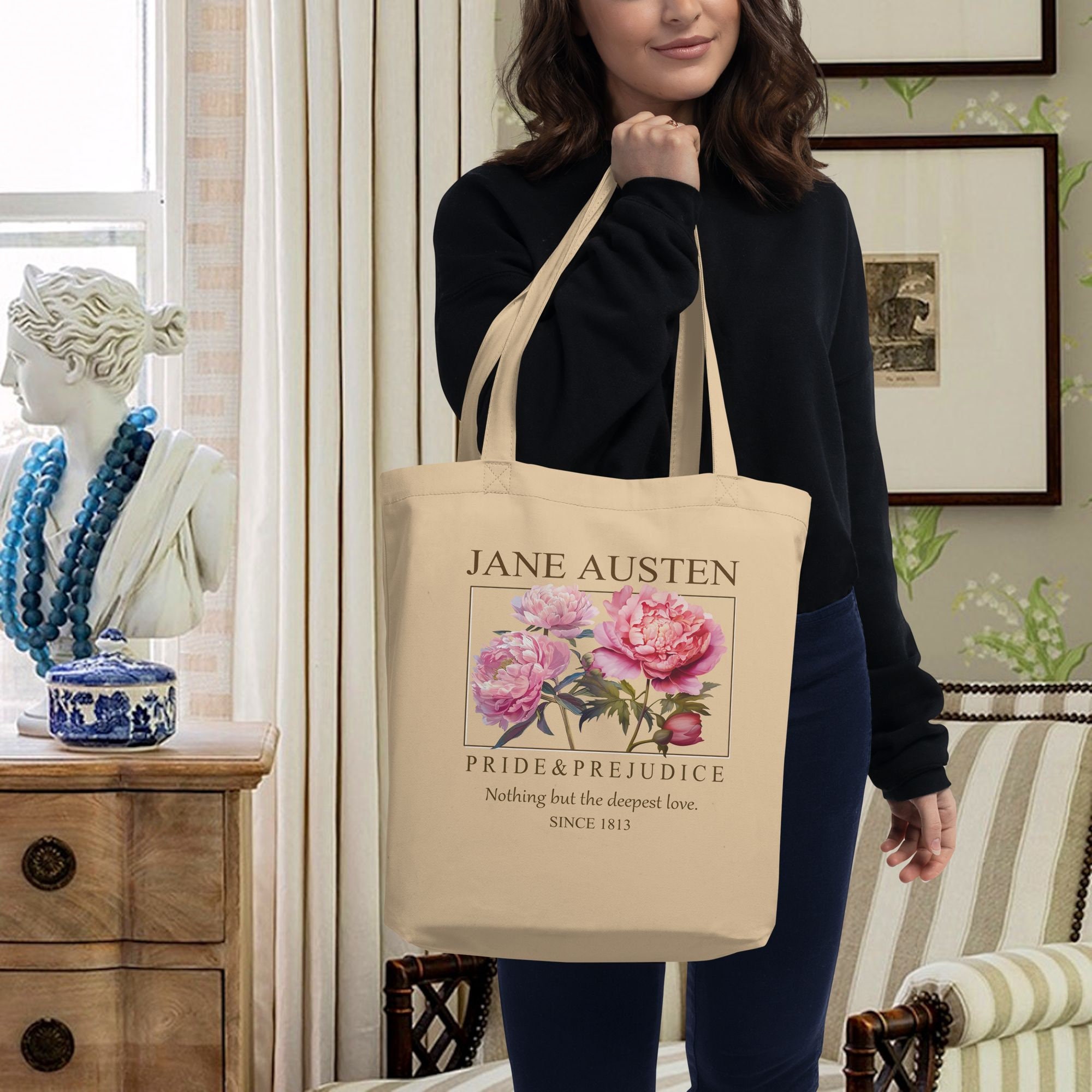 Pride and Prejudice Tote Jane Austen Gift, Bookish Tote Bag