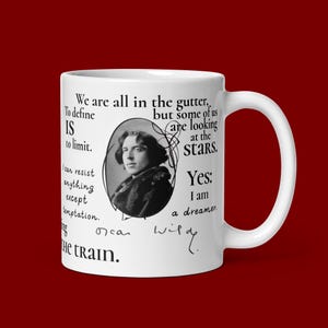Oscar Wilde Mug, Oscar Wilde Quotes Gift, Bookish Mug, English Literature Gift for English Teachers and Literature Lovers, Funny Sayings Mug