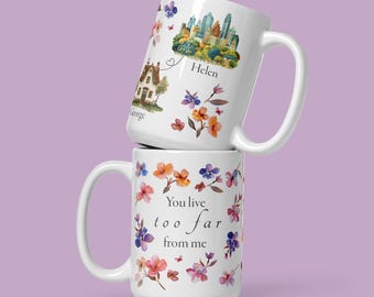 Long Distance Boyfriend Gift: Personalized long distance gifts Personalized best friend gifts, Long distance relationship mug for girlfriend