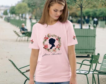 Jane Austen Shirt: Jane Austen book gift, bookish girl shirt gift for bookworms, organic cotton shirt for book club, light academia clothing