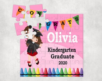 Kindergarten Graduate puzzle, Class of 2023 (25) Piece Puzzle, Kindergarten Graduate gift, Kindergarten Grad Keepsake, Personalized,Bag