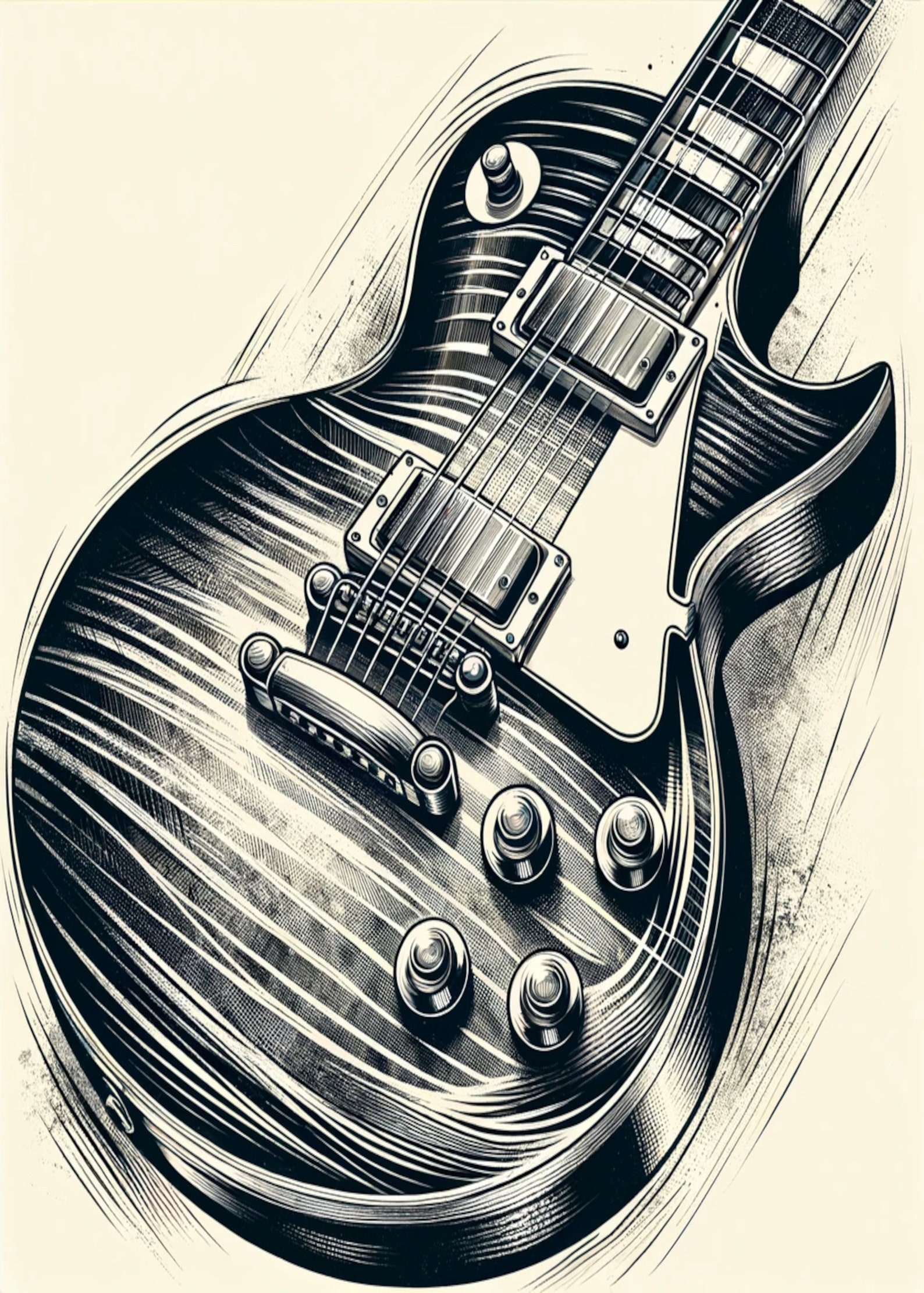 Les Paul Guitar Digital Art Print - Etsy