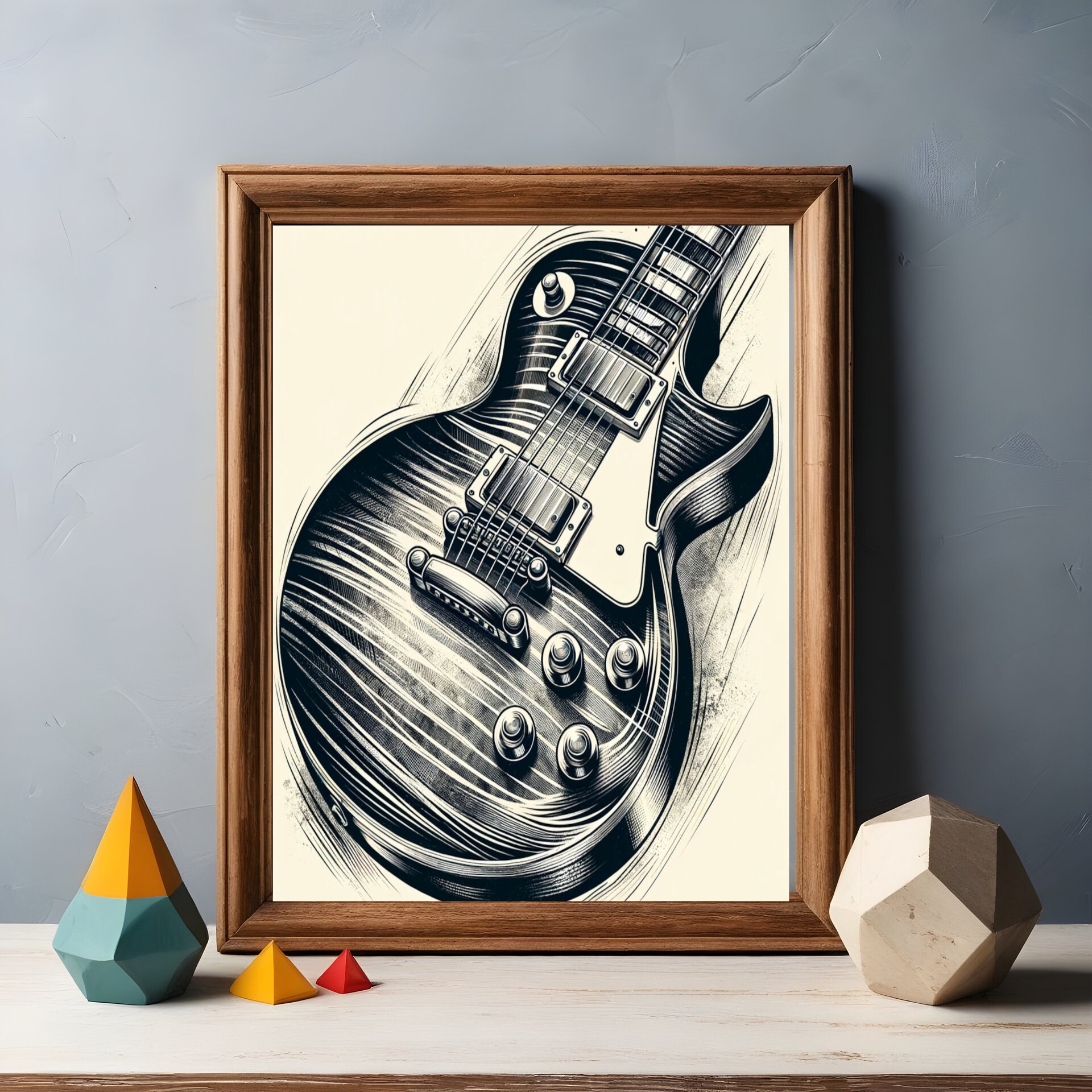 Les Paul Guitar Digital Art Print - Etsy