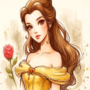 Princess Belle Digital Art Print