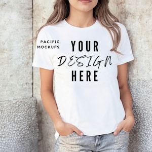 Bella Canvas 3001 White Tshirt Mockup Clothing Mock Up 3001 White T-shirt Mockup White Shirt Mock up White Shirt Template